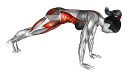 Plank frontale con salto laterale