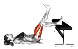 Glute bridge a una gamba su panca