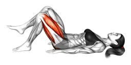 Glute bridge a una gamba a terra (ginocchio piegato)
