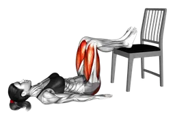 Glute bridge a due gambe con sedia