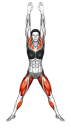 Mezzo plyo in avanti con braccia alzate