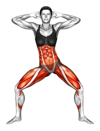Mezzo plyo squat con spostamento del core