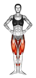 Squat leggero con talloni uniti