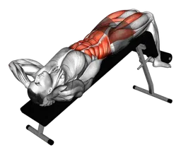 Sit-up obliqui su panca inclinata