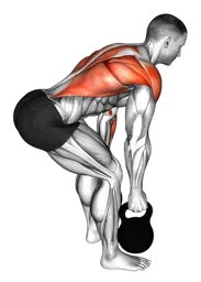 Rematore alternato con kettlebell