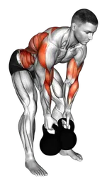 Rematore twist alternato a busto flesso con kettlebell