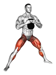 Cossack squat con kettlebell