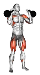 Doppio push press con kettlebell