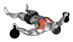 Croci a terra con kettlebell