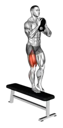 Step-up laterale goblet con kettlebell