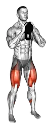 Squat goblet a impulsi con kettlebell
