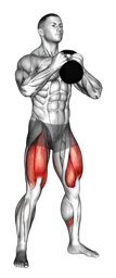 Squat goblet con kettlebell