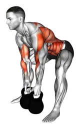 Rematore gorilla con kettlebell