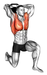 Halo in mezzogenuflettersi con kettlebell