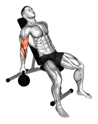 Curl alternato su panca inclinata con kettlebell