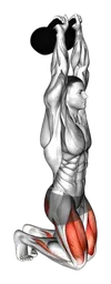 Dalla posizione in ginocchio a in piedi con kettlebell