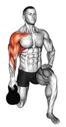 Mantenimento bottoms-up della spalla in ginocchio con kettlebell