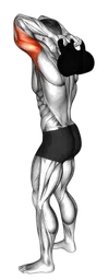 Estensioni tricipiti overhead con kettlebell