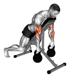Spider curl inverso con kettlebell
