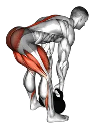 Stacco rumeno con kettlebell