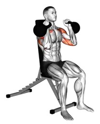 Shoulder press da seduto presa neutra con kettlebell