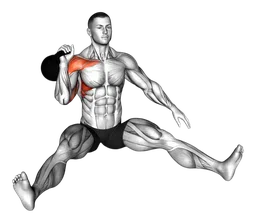 Press da seduto con kettlebell