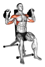 Shoulder press da seduto con kettlebell