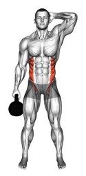 Side bend con kettlebell