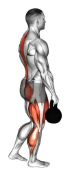 Stacco a una gamba con kettlebell (Kettlebell)