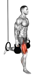 Split squat a una gamba con anello e kettlebell