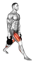 Split squat con kettlebell