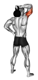 Estensione a un braccio in piedi con kettlebell