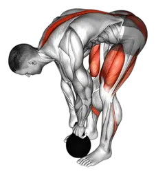 Stacco a gambe tese con kettlebell