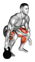 Stacco a valigia con kettlebell
