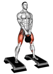 Sumo squat su stepbox con kettlebell