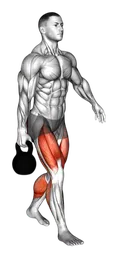 Farmers walk unilaterale con kettlebell