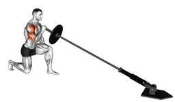 Shoulder press landmine in ginocchio a un braccio