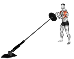 Shoulder to shoulder press landmine