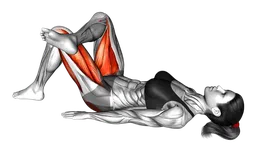 Glute bridge con gamba accavallata al ginocchio