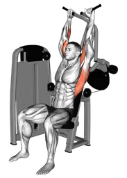 Lat pulldown incrociato alla macchina (variante 2)