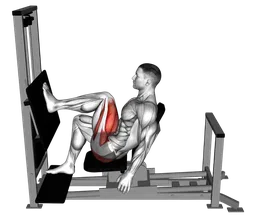 Leg press orizzontale a una gamba alla macchina
