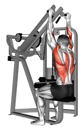 Lateral wide pulldown alla macchina