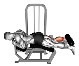 Leg curl singolo alla macchina da sdraiato