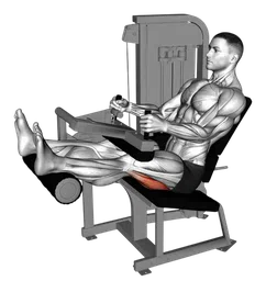Leg curl da seduto alla macchina