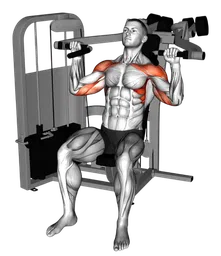 Shoulder press da seduto alla macchina