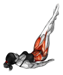Incrocio gambe alte da sdraiato