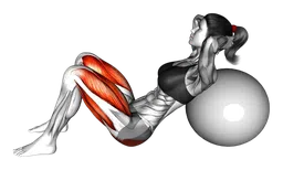 Sollevamento anche da sdraiato (su fitball)