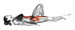 Sollevamenti di gambe singoli da sdraiato