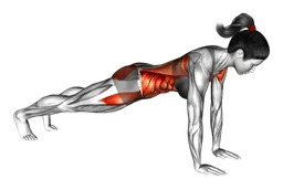 Plank con sollevamento braccia