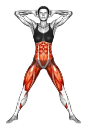 Plyo squat con piegamento laterale